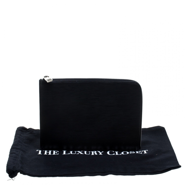 Pre Owned Louis Vuitton Black Epi Leather Documents Portfolio Pochette 