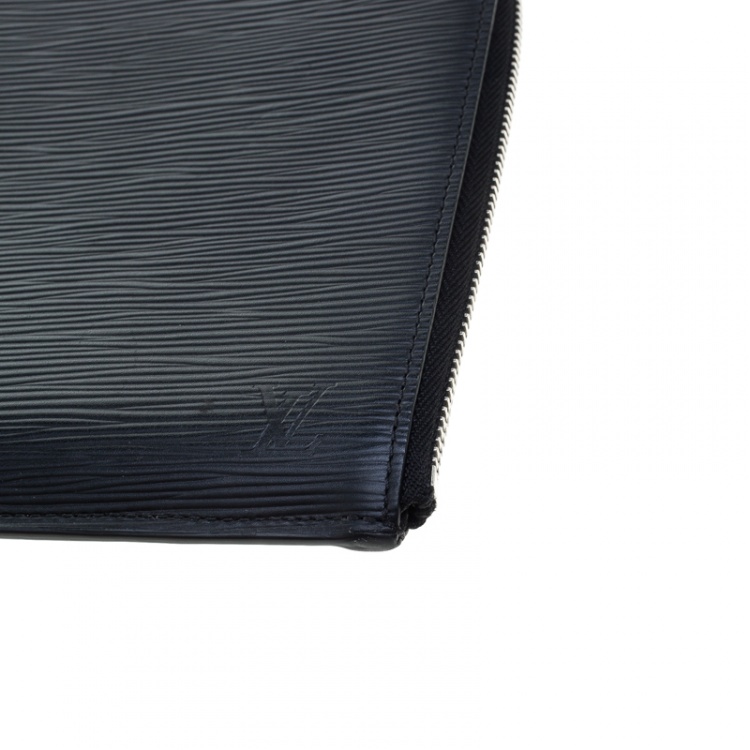 Pre Owned Louis Vuitton Black Epi Leather Documents Portfolio Pochette 