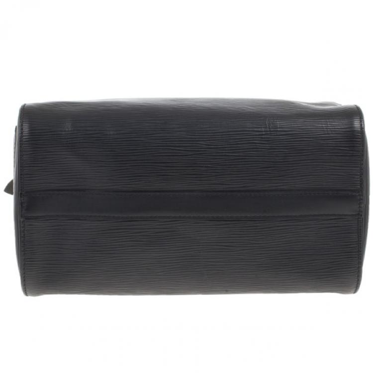 Pre Owned Louis Vuitton Black Epi Speedy 25 Bag