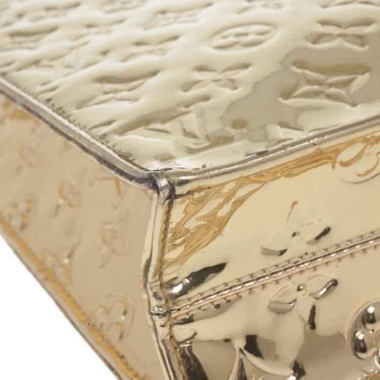 Pre Owned Louis Vuitton Limited Edition Gold Monogram Miroir Sac Plat