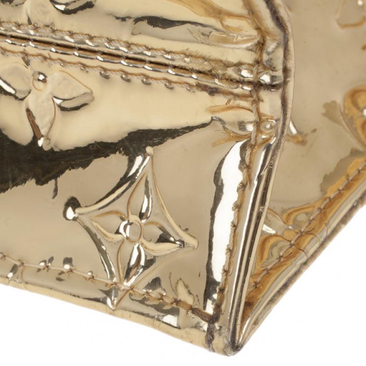 Pre Owned Louis Vuitton Limited Edition Gold Monogram Miroir Sac Plat