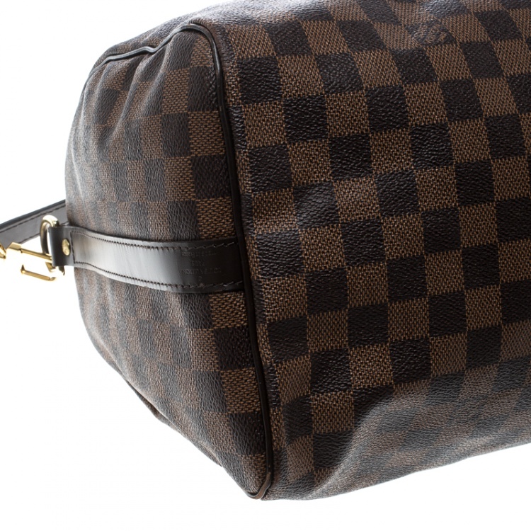 Pre Owned Louis Vuitton Damier Ebene Canvas Speedy Bandouliere 35