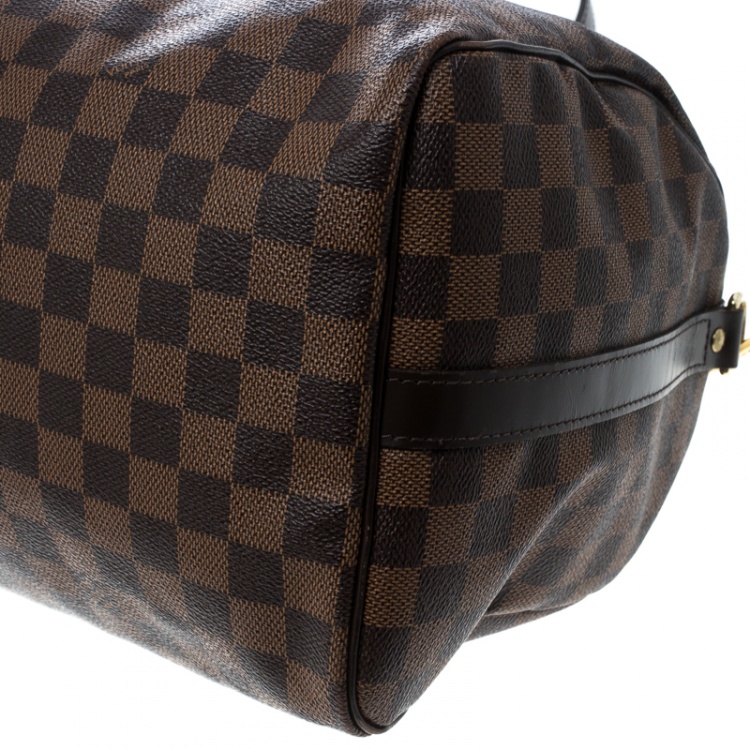 Pre Owned Louis Vuitton Damier Ebene Canvas Speedy Bandouliere 35