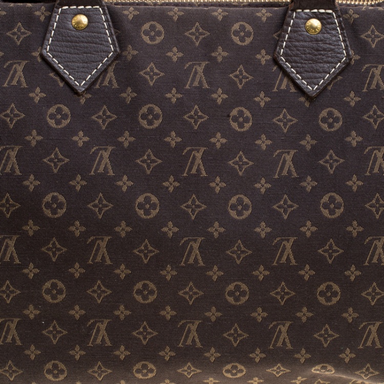 مملوكة مسبقًا Louis Vuitton Fusain Monogram Canvas Mini Lin Speedy 30 Bag