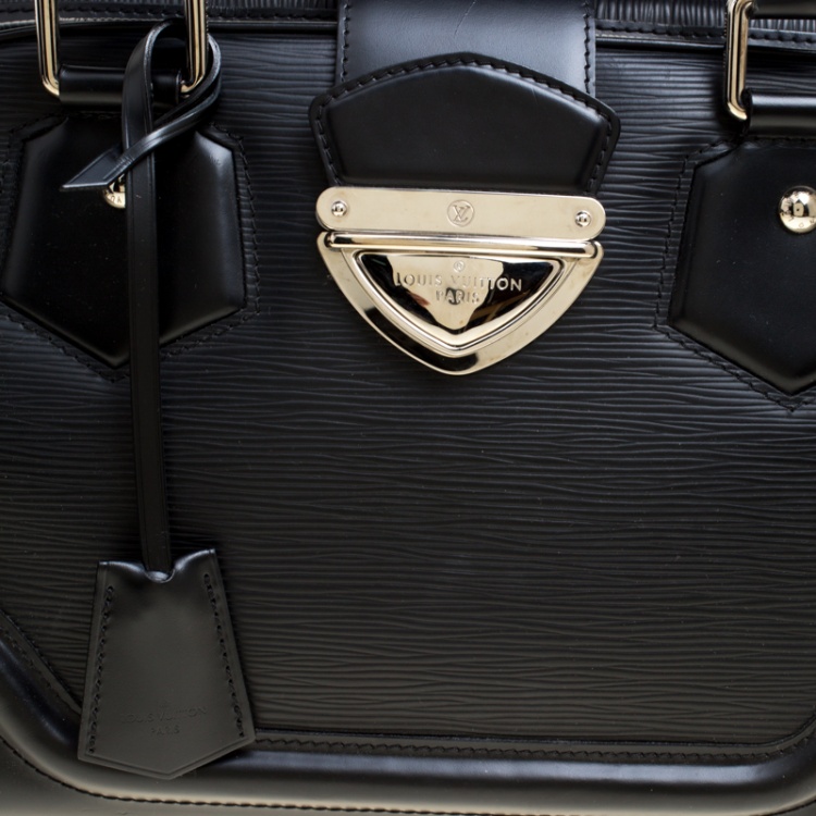 Pre Owned Louis Vuitton Black Epi Leather Bowling Montaigne GM Bag