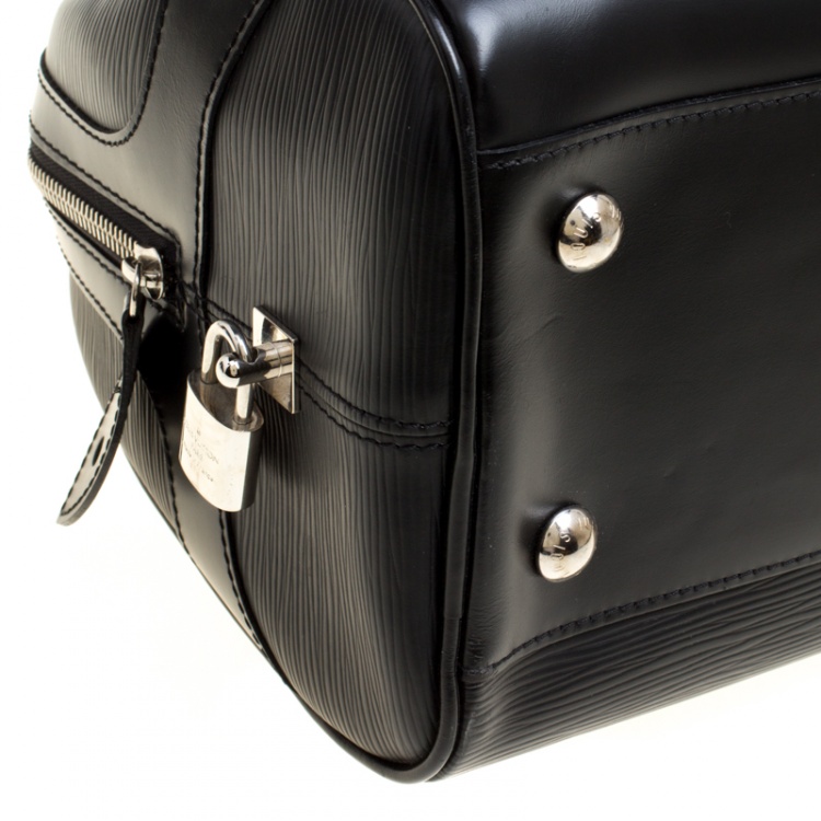 Pre Owned Louis Vuitton Black Epi Leather Bowling Montaigne GM Bag