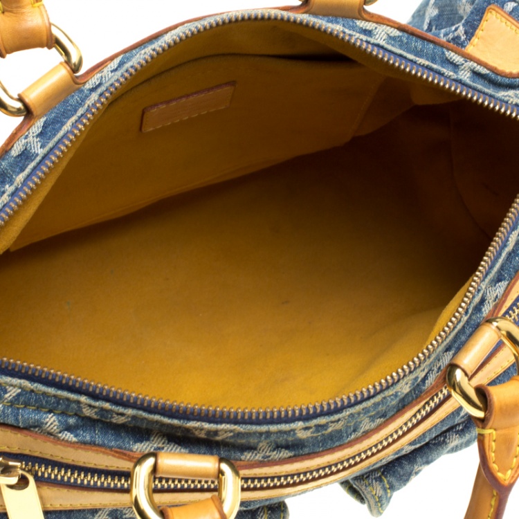 Pre Owned Louis Vuitton Blue Monogram Denim Neo Speedy Bag