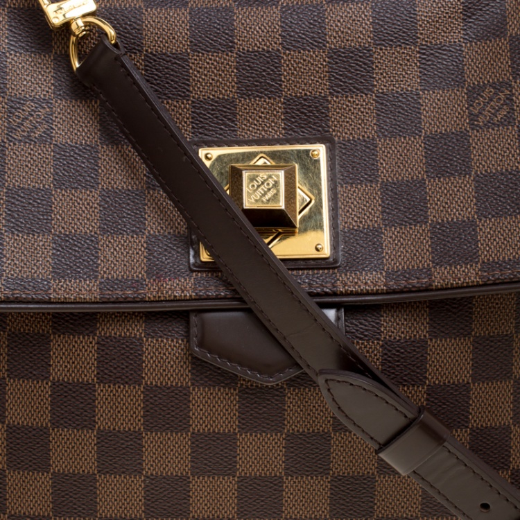 Pre Owned Louis Vuitton Damier Ebene Canvas Bergamo MM Bag