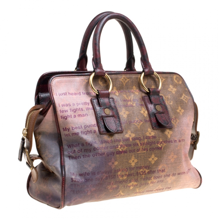Pre Owned Louis Vuitton Monogram Limited Edition Richard Prince Graduate Jokes Bag