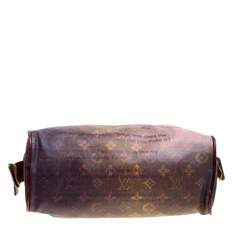 Pre Owned Louis Vuitton Monogram Limited Edition Richard Prince Graduate Jokes Bag