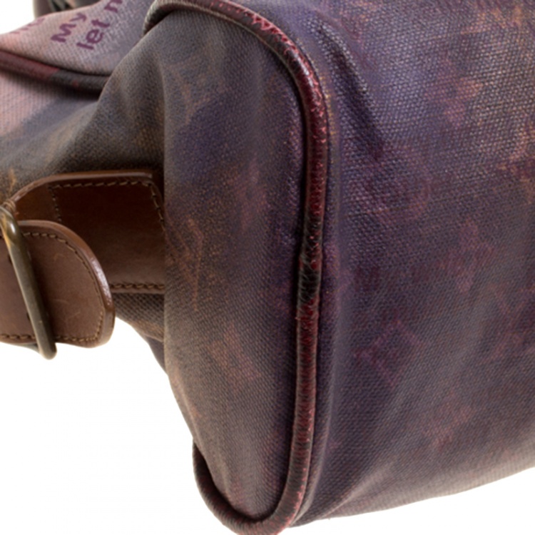 Pre Owned Louis Vuitton Monogram Limited Edition Richard Prince Graduate Jokes Bag
