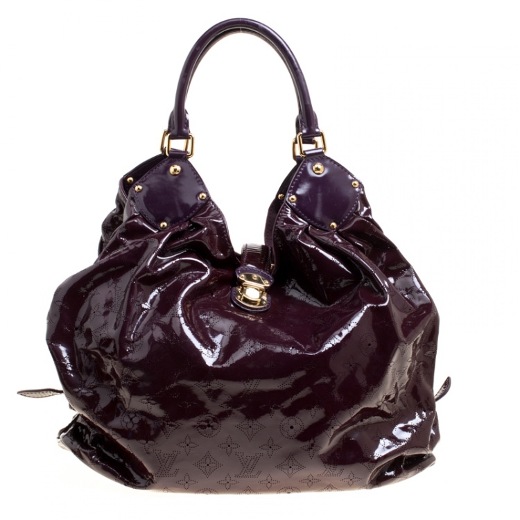 Mahina patent leather handbag Louis Vuitton Brown in Patent
