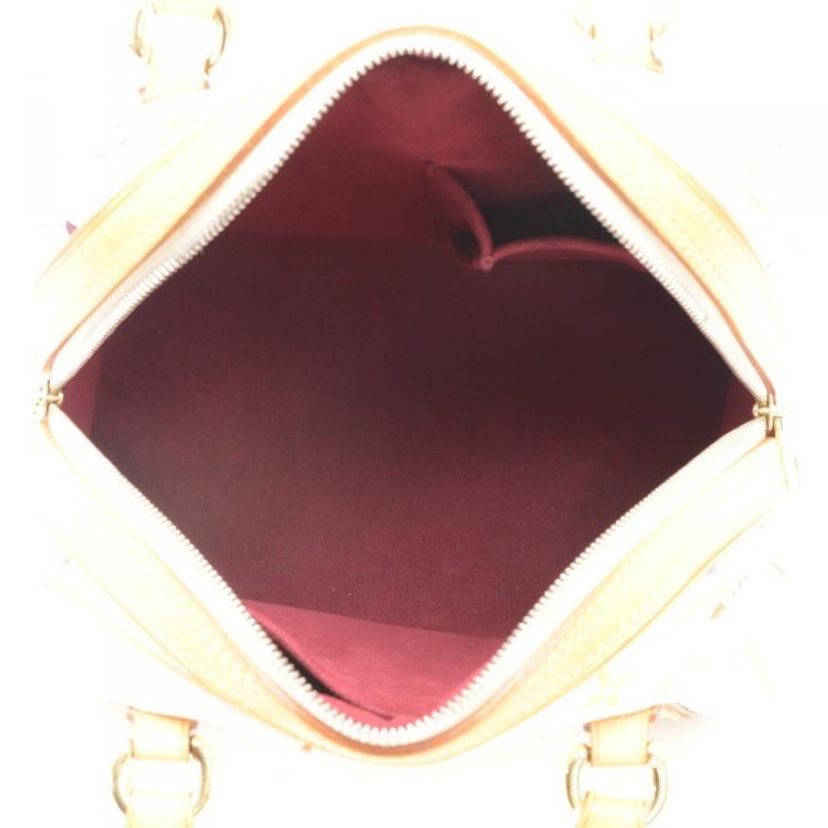 Pre Owned Louis Vuitton White Monogram Multicolore Priscilla Bag