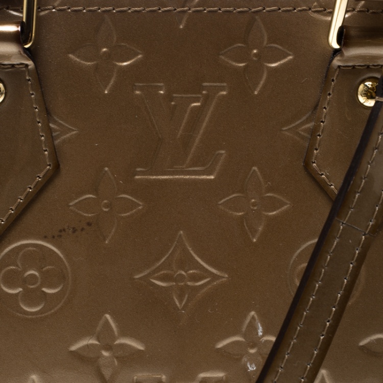 Pre Owned Louis Vuitton Noisette Monogram Vernis Alma BB Bag