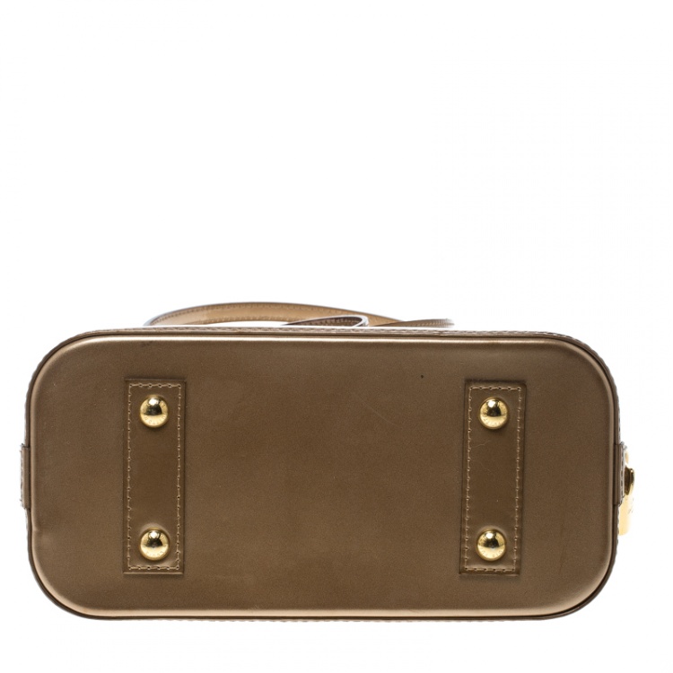 Pre Owned Louis Vuitton Noisette Monogram Vernis Alma BB Bag