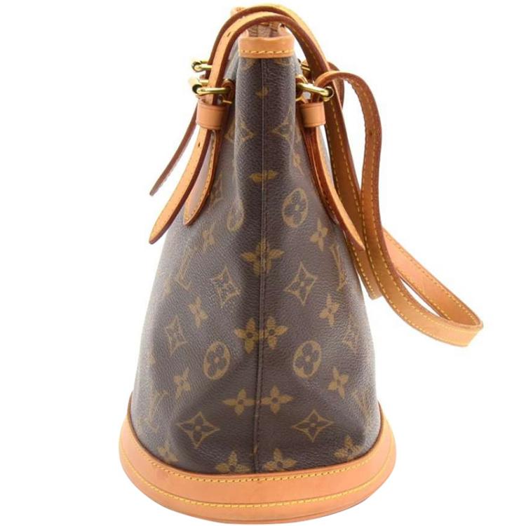 Louis+Vuitton+Petit+Bucket+Nano+Shoulder+Bag+Brown+Canvas+Monogram