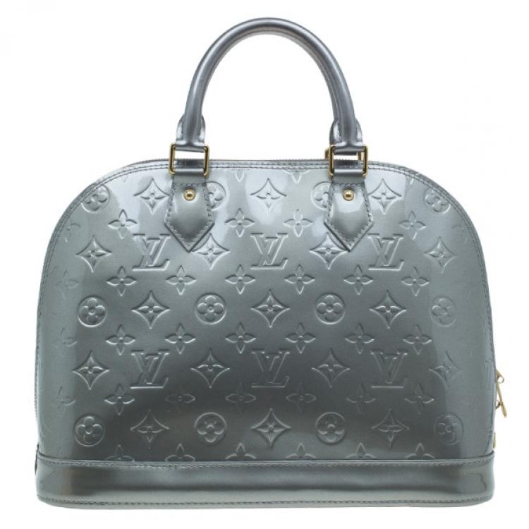 Pre Owned Louis Vuitton Grey Monogram Vernis Alma PM