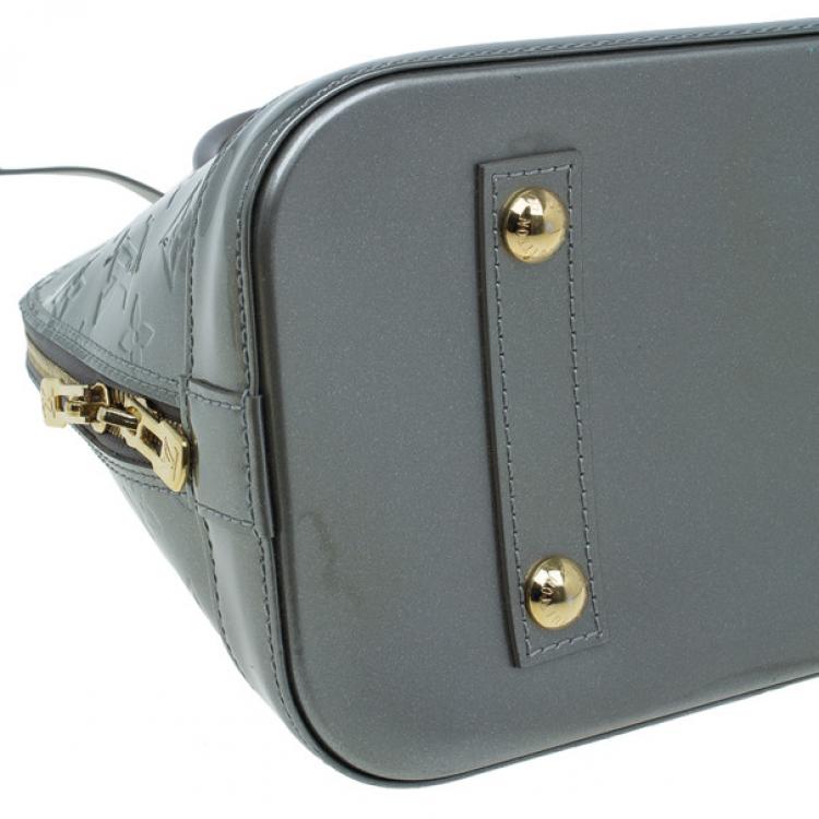 Pre Owned Louis Vuitton Grey Monogram Vernis Alma PM