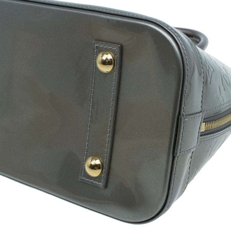 Pre Owned Louis Vuitton Grey Monogram Vernis Alma PM