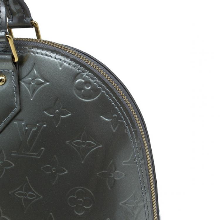 Pre Owned Louis Vuitton Grey Monogram Vernis Alma PM