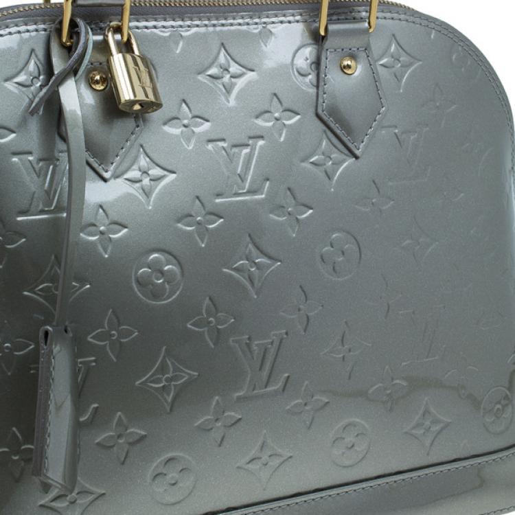 Pre Owned Louis Vuitton Grey Monogram Vernis Alma PM