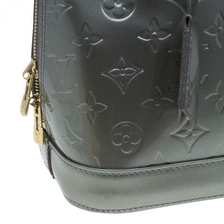 Pre Owned Louis Vuitton Grey Monogram Vernis Alma PM