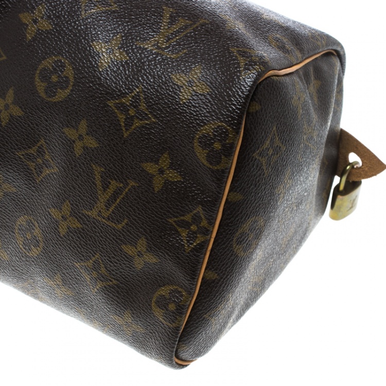 Pre Owned Louis Vuitton Monogram Canvas and Leather Speedy 25 Bag
