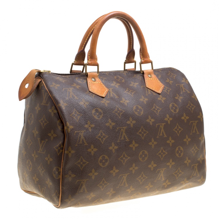 Pre Owned Louis Vuitton Monogram Canvas and Leather Speedy 30 Bag