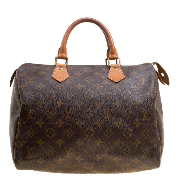 Pre Owned Louis Vuitton Monogram Canvas and Leather Speedy 30 Bag