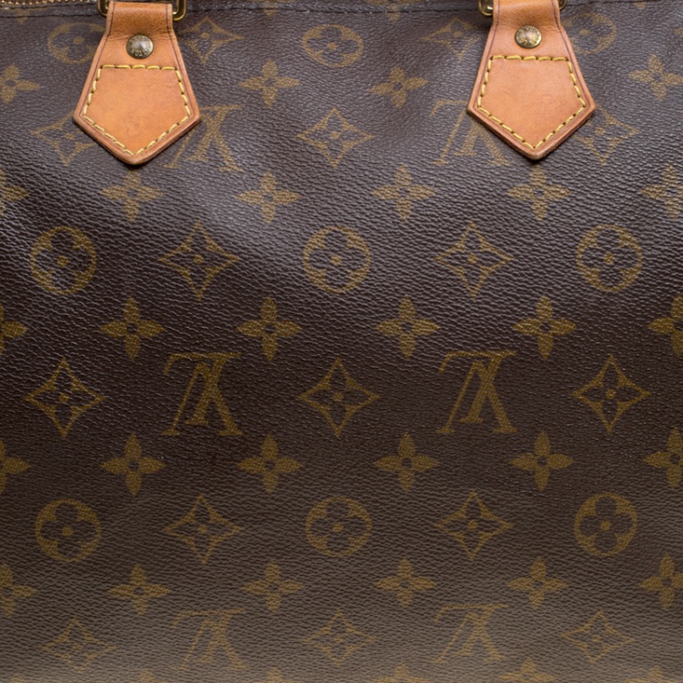 Pre Owned Louis Vuitton Monogram Canvas and Leather Speedy 30 Bag