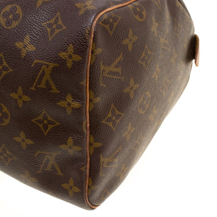 Pre Owned Louis Vuitton Monogram Canvas and Leather Speedy 30 Bag