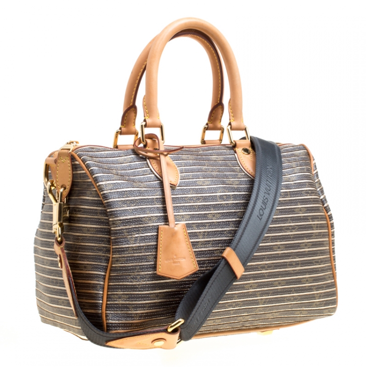 Pre Owned  Louis Vuitton Argent Monogram Canvas and Leather Limited Edition Eden Speedy 30 Bag