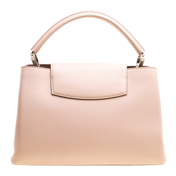 Pre Owned Louis Vuitton Galet Taurillon Leather Capucines MM Bag