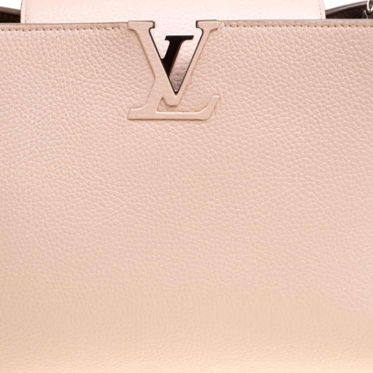 Pre Owned Louis Vuitton Galet Taurillon Leather Capucines MM Bag