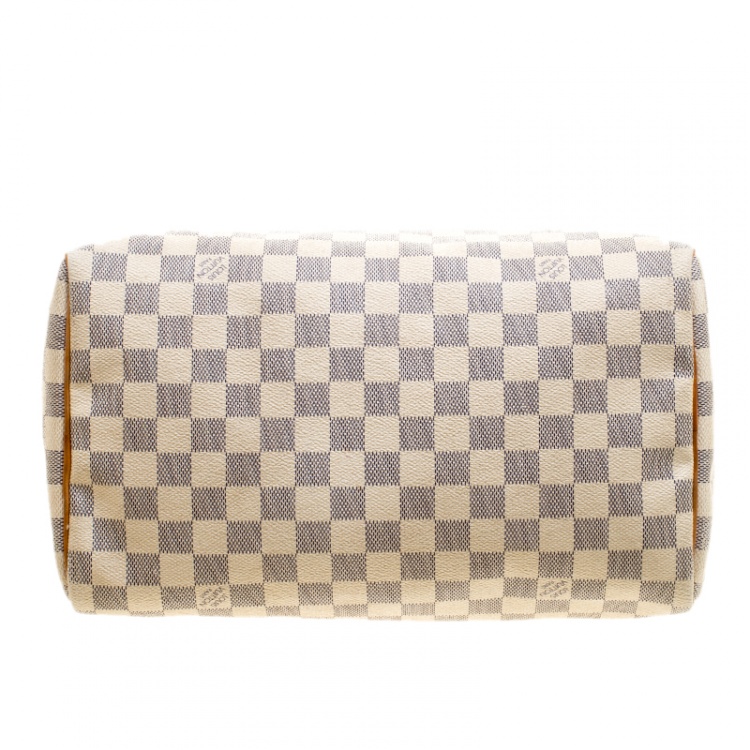 Pre Owned Louis Vuitton Damier Azur Canvas Speedy 30