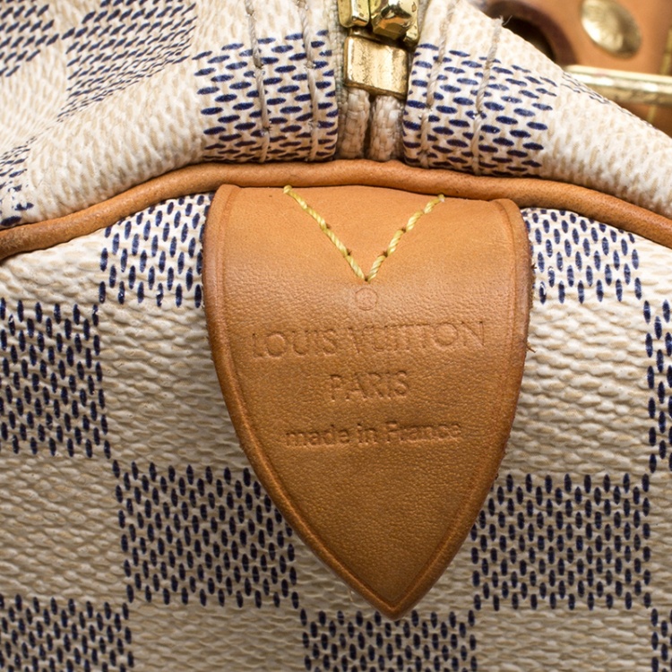 Pre Owned Louis Vuitton Damier Azur Canvas Speedy 30
