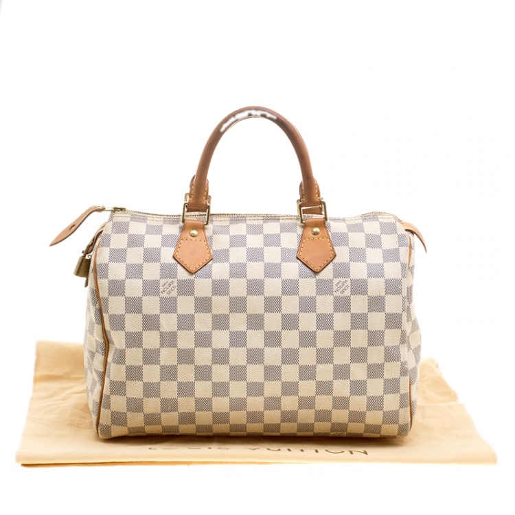 Pre Owned Louis Vuitton Damier Azur Canvas Speedy 30