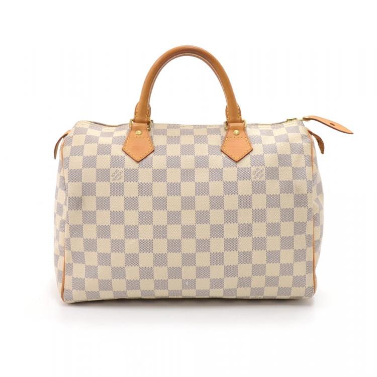 Pre Owned Louis Vuitton Damier Azur Canvas Speedy 30 Bag