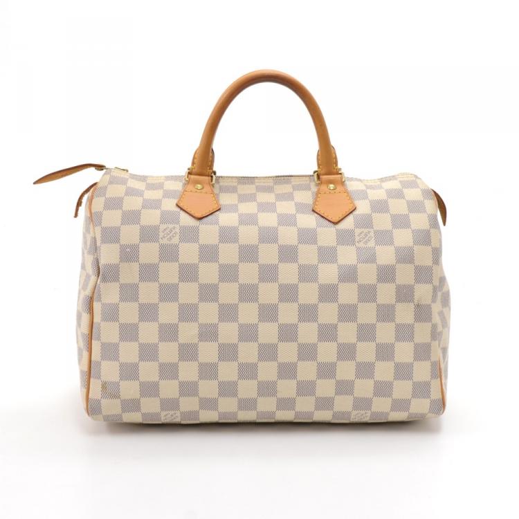 Pre Owned Louis Vuitton Damier Azur Canvas Speedy 30 Bag