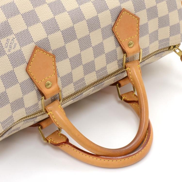 Pre Owned Louis Vuitton Damier Azur Canvas Speedy 30 Bag