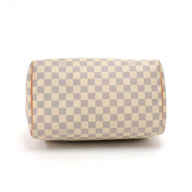 Pre Owned Louis Vuitton Damier Azur Canvas Speedy 30 Bag
