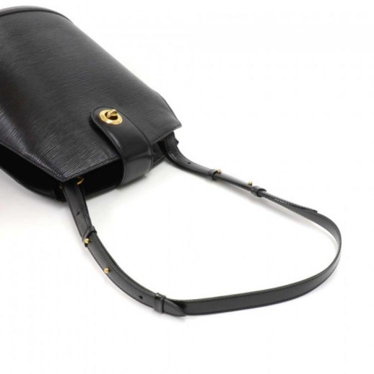 Pre Owned Louis Vuitton Black Epi Leather Cluny Bucket Bag