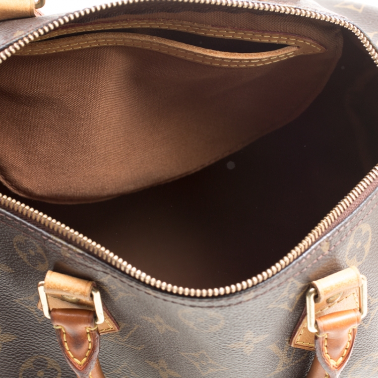 Pre Owned Louis Vuitton Monogram Canvas and Leather Speedy 30 Bag