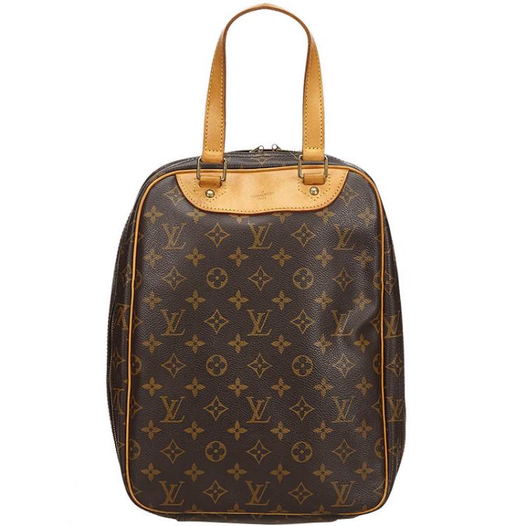 Authentic Louis Vuitton Satchel Bag Excursion Monogram Used LV