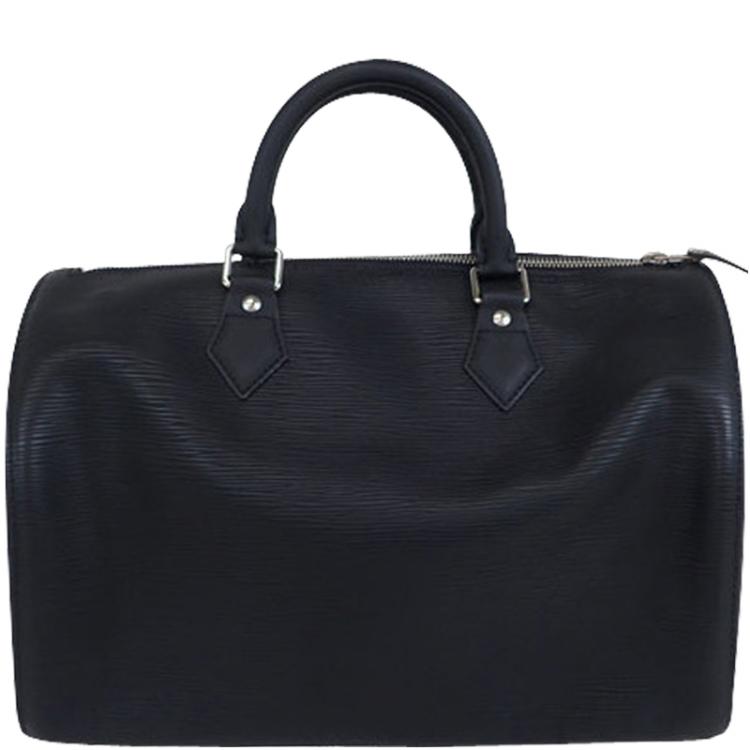 Pre Owned Louis Vuitton Noir Epi Leather Speedy 35 Bag