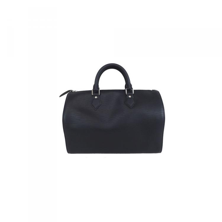 Pre Owned Louis Vuitton Noir Epi Leather Speedy 35 Bag
