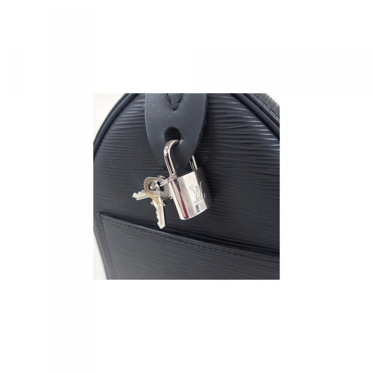 Pre Owned Louis Vuitton Noir Epi Leather Speedy 35 Bag
