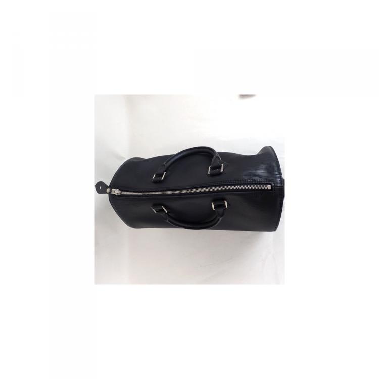 Pre Owned Louis Vuitton Noir Epi Leather Speedy 35 Bag