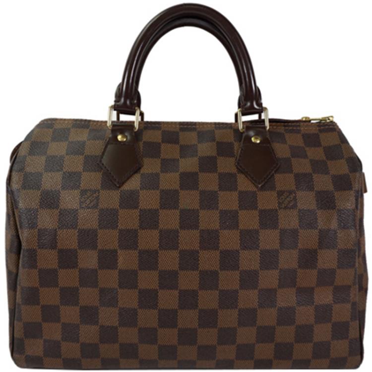 Pre Owned Louis Vuitton Damier Ebene Canvas Speedy 30 Bag
