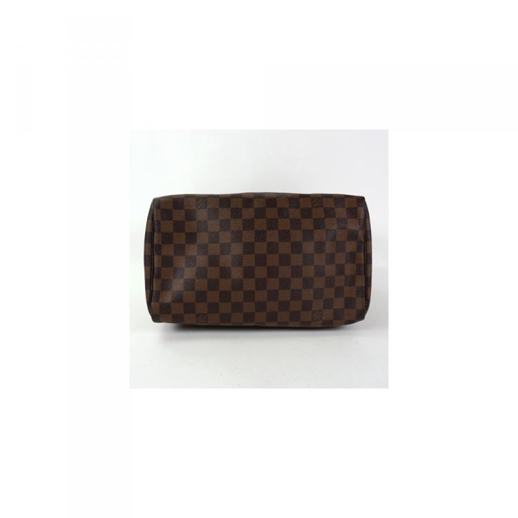 Pre Owned Louis Vuitton Damier Ebene Canvas Speedy 30 Bag